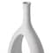 Uniquewise Contemporary White Ceramic Unique Shaped Flower Table Vase Centerpiece, PK 2 QI004363.2.WT - alternate 5